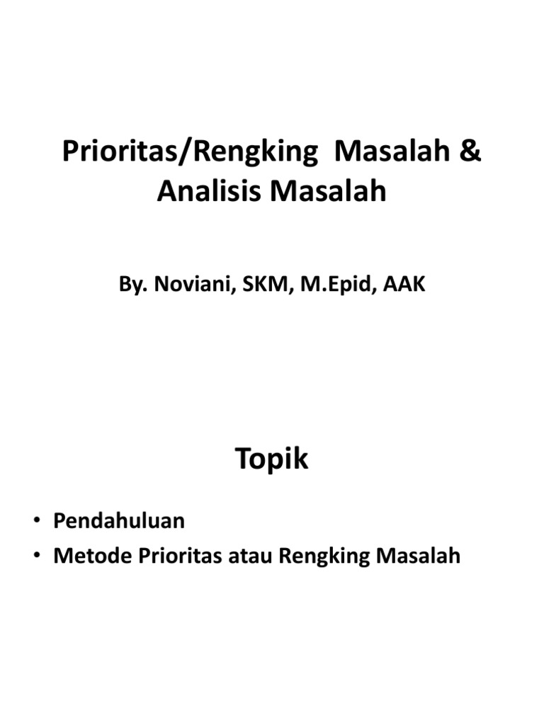 Skoring Prioritas Masalah Kesehatan | PDF | Pengembangan Diri