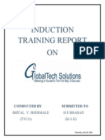 Induction Training Report ON: Conducted by Submitted To