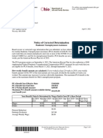 Ohio PUA Notice of Corrected Determination