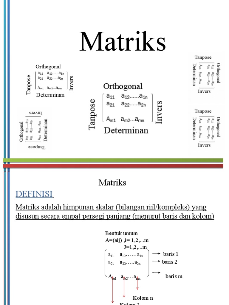 Matriks: Definisi dan Operasi Dasar | PDF