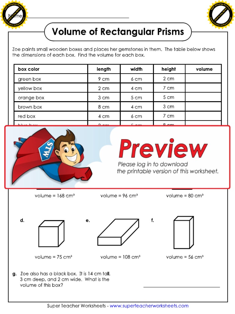 Volume Rectangle Prisms 2 | PDF