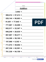 Addition 5 Digits Horizontally Worksheet