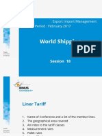 World Shipping: Course: Export Import Management Effective Period: February 2017