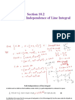 Section 10.2 Path Independence of Line Integral