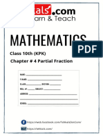 MATHEMATICS Class 10th (KPK) Chapter # 4 Partial Fraction