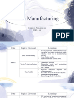 Lean Manufacturing Principles and Tools