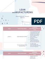Lean Manufacturing: Maria Sophia M. Samiano Bsie-3A