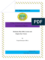 Mechanics Chapter One