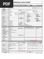 CS Form No. 212 Revised Personal Data Sheet Sample Form | PDF ...