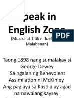 Speak in English Zone (Musika at Titik