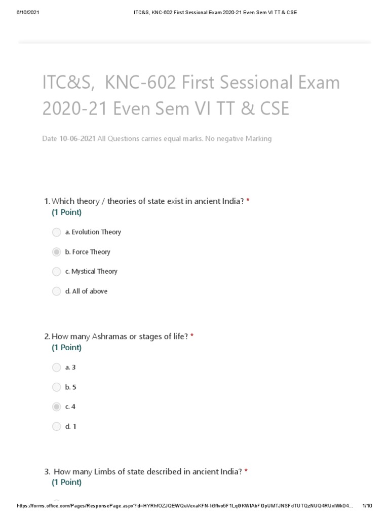 CSE First Sessional Exam 2020-21 | PDF | Sanskrit | Indian Religions