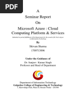 A Seminar Report On Microsoft Azure: Cloud Computing Platform & Services