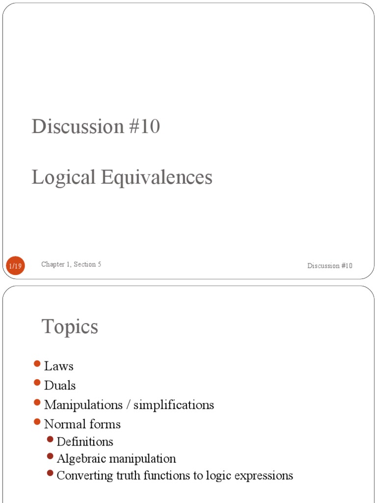 Normal Forms PDF Mathematical Logic Logical Expressions