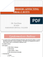 Skin Disorders Affecting Oral Cavity: DR. Parul Khare Iii Mds Sarsawati Dental College