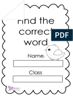 Find The Correct Word: Name: Class