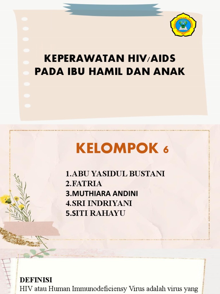 Keperawatan Hiv/Aids Pada Ibu Hamil Dan Anak | PDF