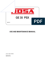 Ge 35 PSX: Use and Maintenance Manual
