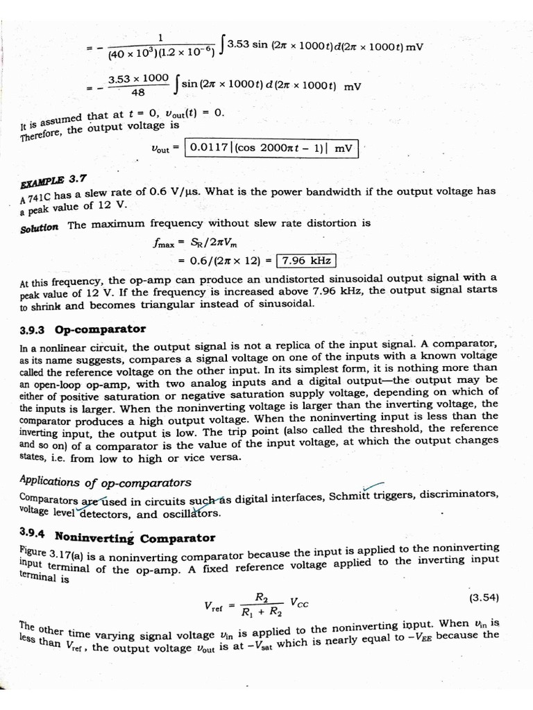 Op Amp Comparator, Zero Crossing Detector & Schmitt Trigger PDF