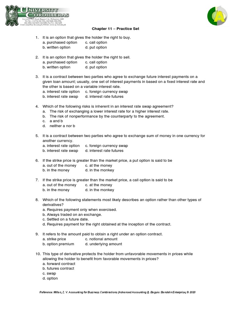 Chapter 11 - Practice Set | PDF | Finance & Money Management