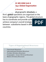 SC 405 GSM Unit 4, Designing Global Organization