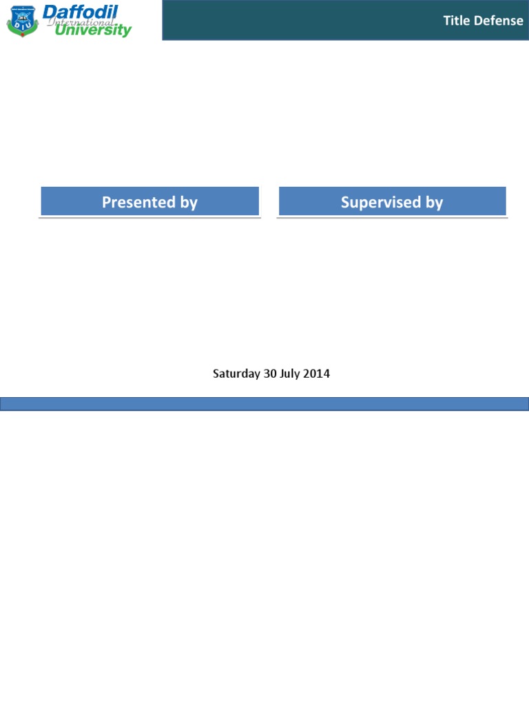 PresentationTemplate TitleDefense | PDF