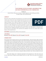 A Study On The Socio Economic Status of Women Labourers in The Unorganized Sector in Trichirappalli City Corporation