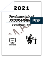 Fundamentals of Programming: Problems #3