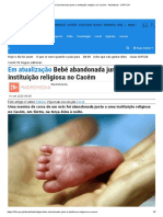 Bebé abandonada junto a instituição religiosa no Cacém - Atualidade - SAPO 24