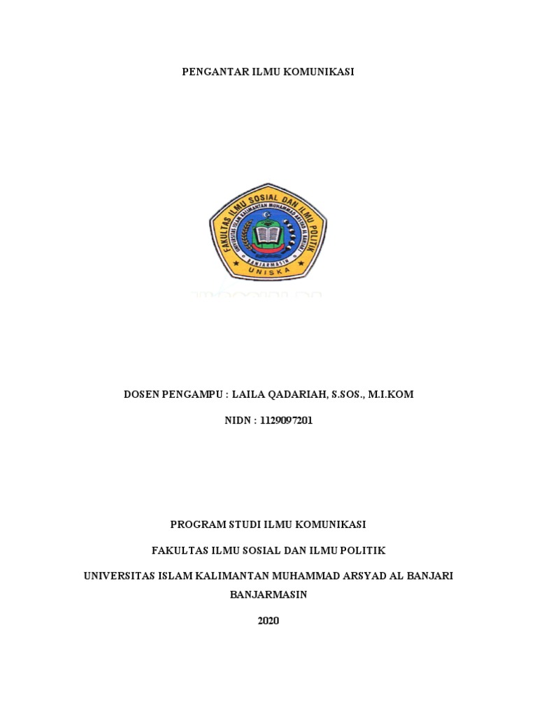 Pengantar Ilmu Komunikasi Pdf