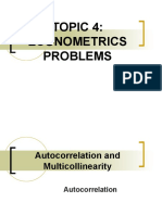 Econometrics Problems Autocorrelation An
