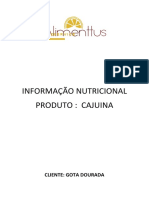Informação Nutricional Cajuina