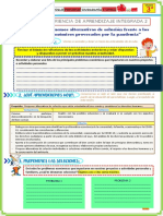 Proponemos Alternativas de Solución Frente A Los Problemas Económicos Provocados Por La Pandemia