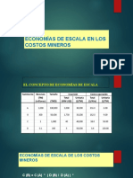 Económicas de escala costos mineros