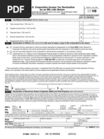 U.S. Corporation Income Tax Declaration For An IRS E-File Return