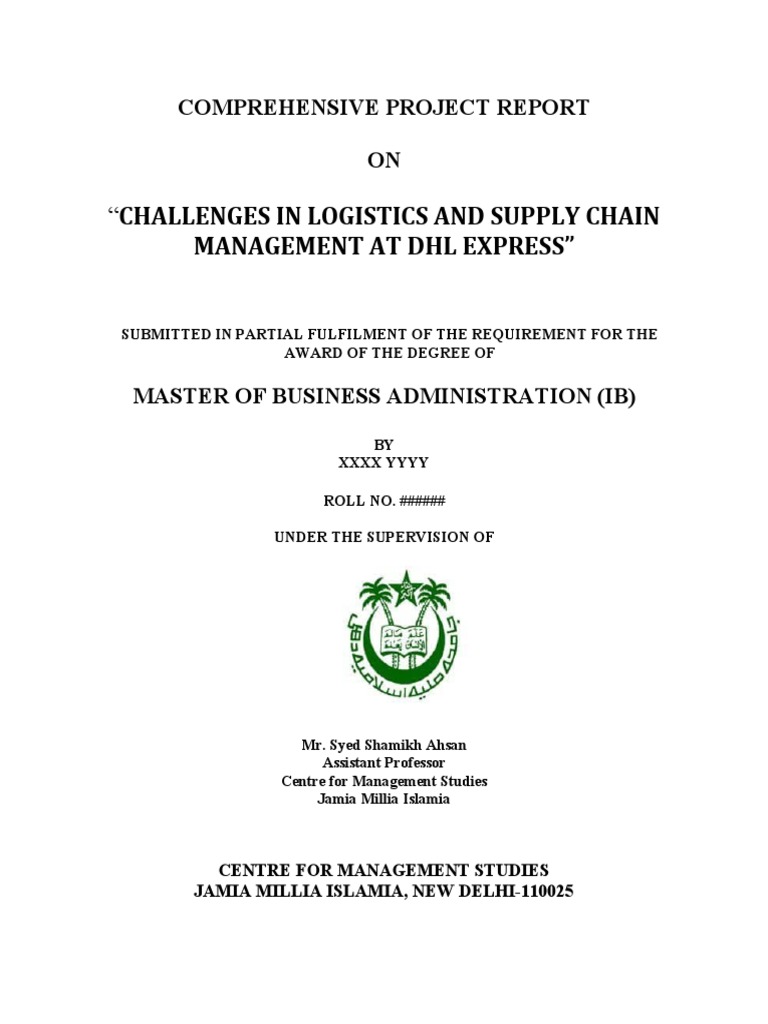 DHL Express Supply Chain Challenges | PDF | Supply Chain | Logistics