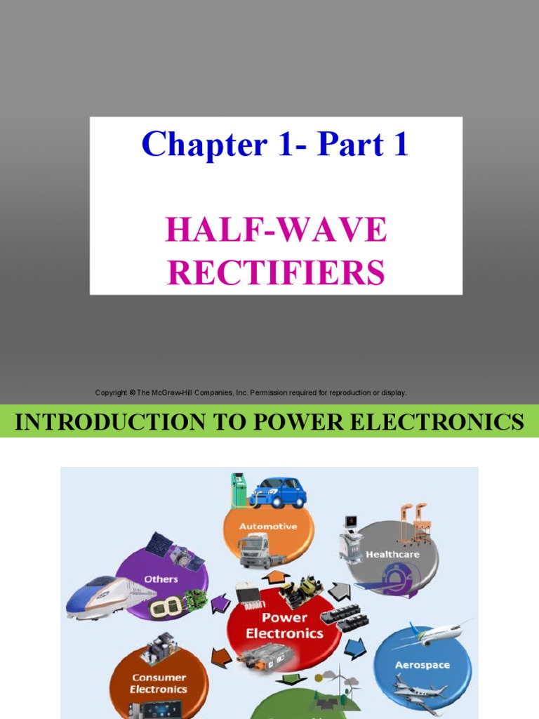Chapter 1Part 1 HalfWave Rectifiers PDF Power Electronics