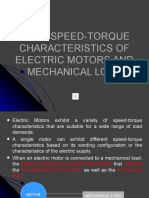 Joint Speed-Torque Characteristics of Electric Motors and Mechanical Load