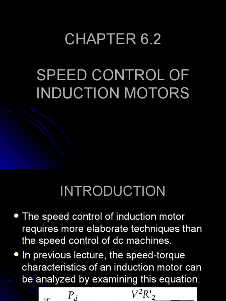 Induction Motor Speed Control Techniques | PDF | Electric Motor ...