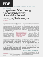 High-Power Wind Energy Conversion Systems: State-of-the-Art and Emerging Technologies