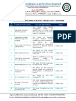 List of TEV-LIE Assignments Handled by ITCOT For Banks