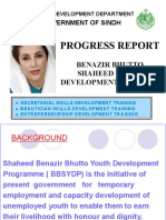 Progress Report: Benazir Bhutto Shaheed Youth Development Program