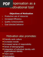 Compensation As A Motivational Tool1