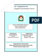 An Assignment On: Critically Analysis Bangladesh National Budget FY 2019-20