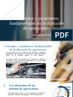 Conceptos y Parámetros Fundamentales de La Dirección de Operaciones