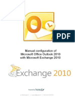 Manual Configuration of Microsoft Office Outlook 2010 With Microsoft Exchange 2010
