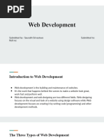 Web Development: Submitted By: Saurabh Srivastava Roll No: Submitted To