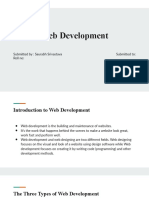 Web Development: Submitted By: Saurabh Srivastava Roll No: Submitted To