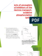 Effects of Uncouplers and Inhibitors of The Electron Transport-Oxidative Phosphorylation System