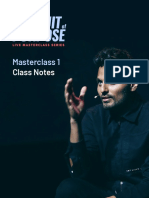 Masterclass 1: Class Notes