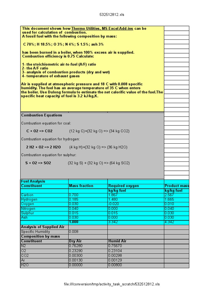 Fossil Fuel Combustion Analysis | PDF | Combustion | Fuels